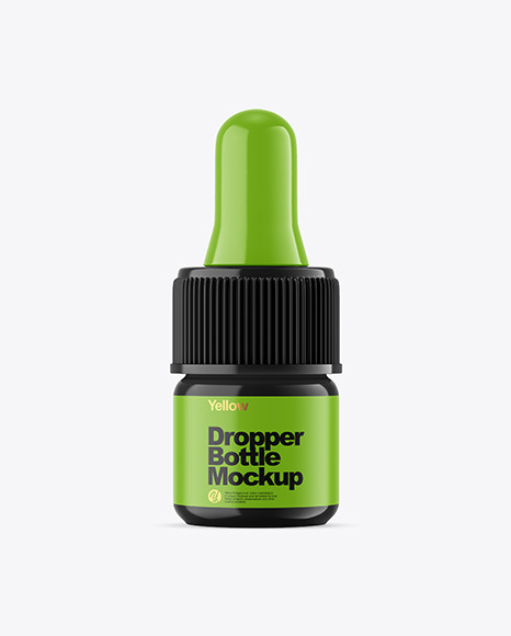 Glossy Dropper Bottle Mockup PSD #2