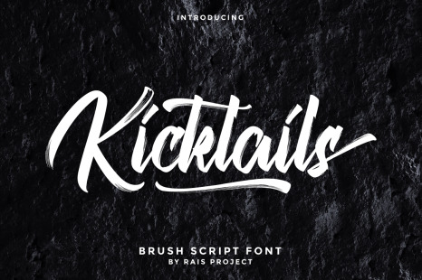Kicktails Grunge Brush Script Font
