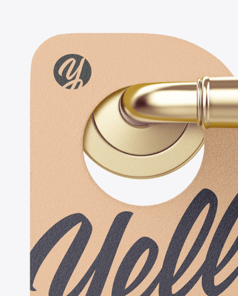 Kraft Door Hanger Mockup PSD #2