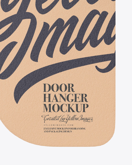 Kraft Door Hanger Mockup PSD #1