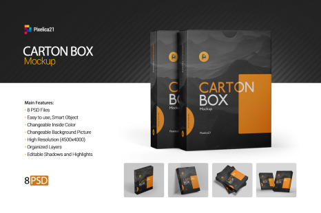 Software Box Mockup In Packaging Mockups On Yellow Images Creative Store