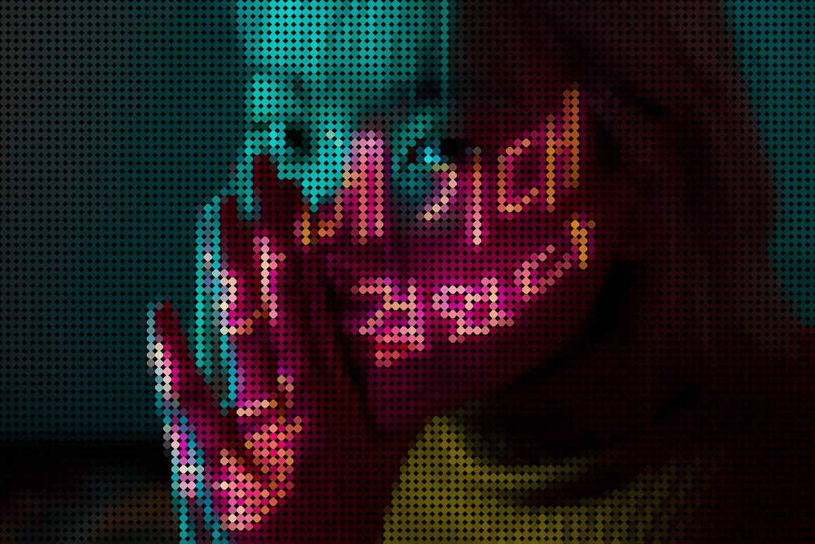 Matrix Dot Effect for on Yellow Images Creative Store