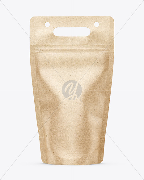 Kraft Stand Up Pouch Mockup In Pouch Mockups On Yellow Images Object Mockups