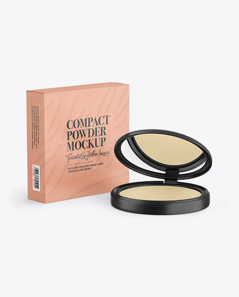 Download Compact Powder Mockup in Packaging Mockups on Yellow Images Object Mockups