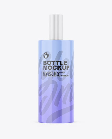 Glossy Bottle Mockup PSD #4