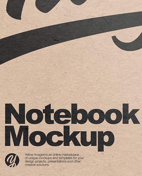 Kraft Paper Notebook Mockup PSD #2