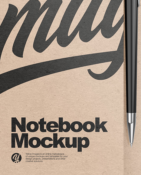 Kraft Paper Notebook Mockup PSD #1