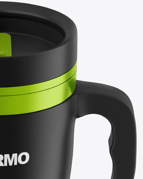 Metallic Thermo Cup Mockup PSD #2