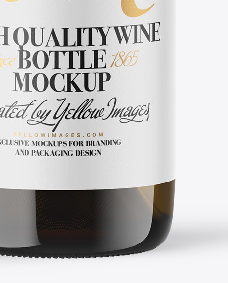 Antique Green Glass White Wine Bottle with Screw Cap Mockup PSD #7