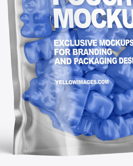 Stand up Pouch with Gummies Mockup PSD #7