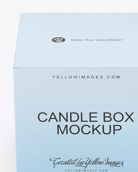 Glossy Candle W  Paper Box Mockup PSD #4