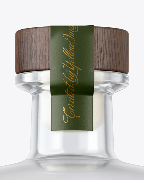 Dry Gin Bottle with Wooden Cap Mockup PSD #6