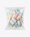 Plastic Bag With Marshmallows Mockup
