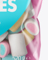 Plastic Bag With Marshmallows Mockup