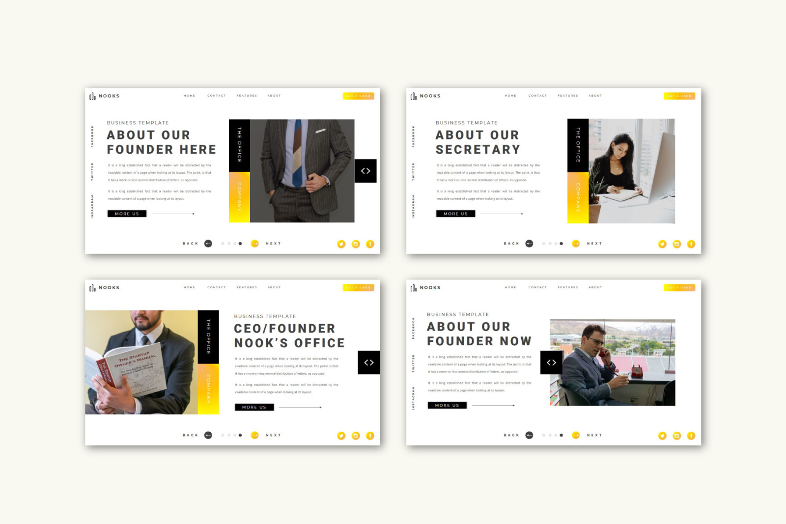 NOOK S Powerpoint Template On Yellow Images Creative Store nook-s-powerpoint-template-on-yellow-images-creative-store