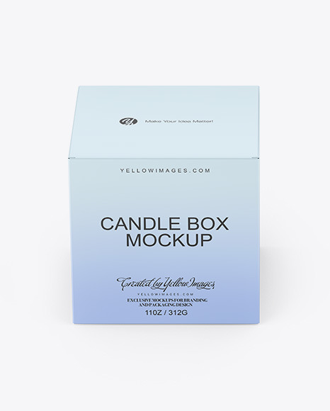 Matte Metallic Candle W  Paper Box Mockup PSD #2