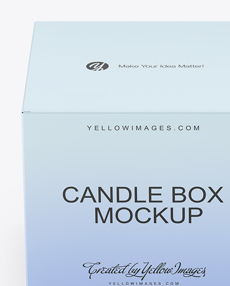 Matte Metallic Candle W  Paper Box Mockup PSD #1