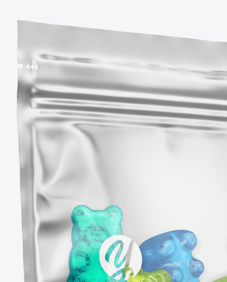 Stand up Pouch with Gummies Mockup PSD #1