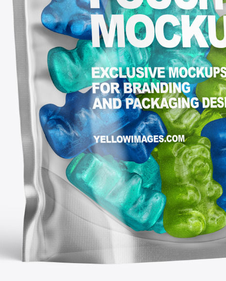 Stand up Pouch with Gummies Mockup PSD #7