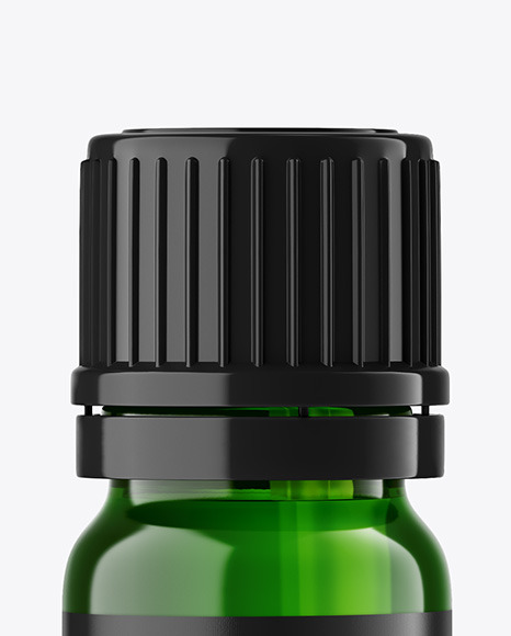 Green Glass Dropper Bottle Mockup PSD #1