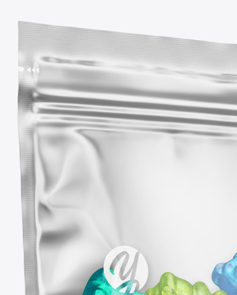 Stand up Pouch with Gummies Mockup PSD #1