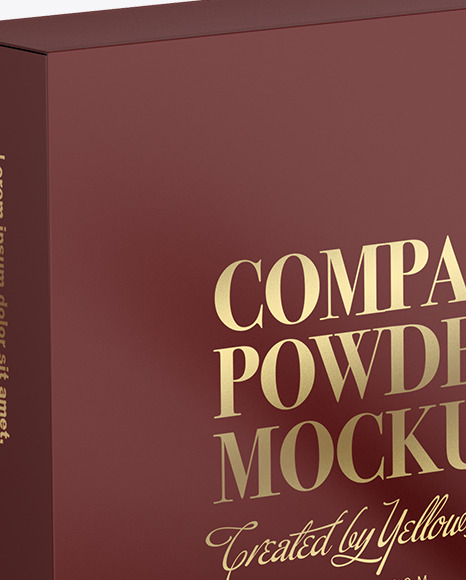 Metallic Compact Powder Mockup PSD #1
