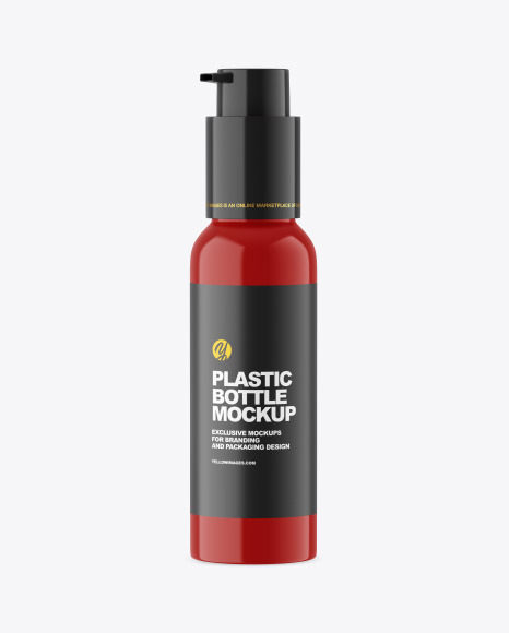 Glossy Plastic Sanitizer Bottle Mockup