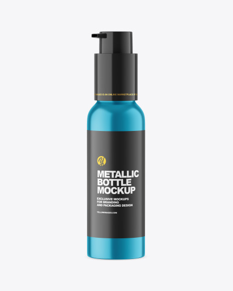 Metallic Sanitizer Bottle Mockup