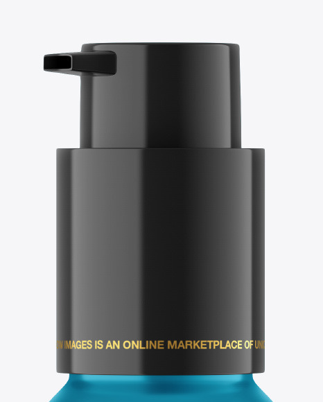 Metallic Sanitizer Bottle Mockup PSD #1