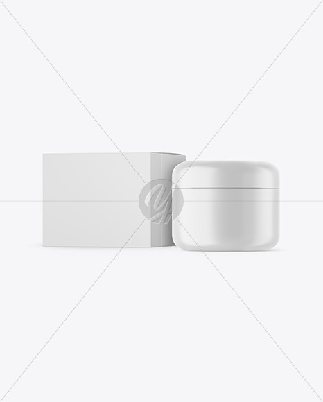 Matte Cosmetic Jar Mockup PSD #1