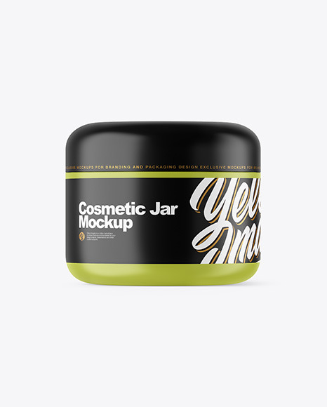 Matte Cosmetic Jar Mockup PSD #3