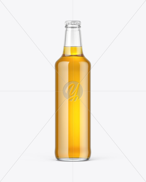 Download 500ml Clear Glass Lager Beer Bottle Mockup In Bottle Mockups On Yellow Images Object Mockups