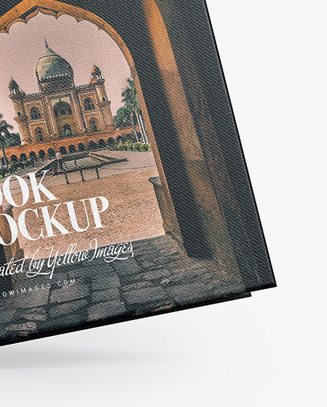 Two Hardcover Books w  Fabric Covers Mockup PSD #5