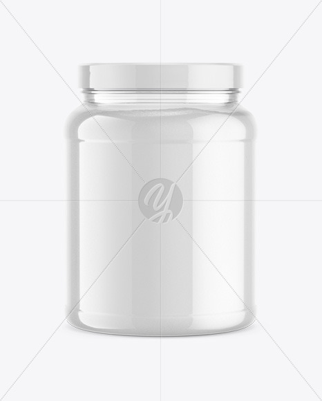 Clear Protein Jar Mockup