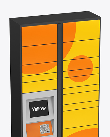 Pick Up Locker Mockup PSD #2