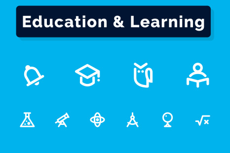 Education &amp; Learning Icons Set