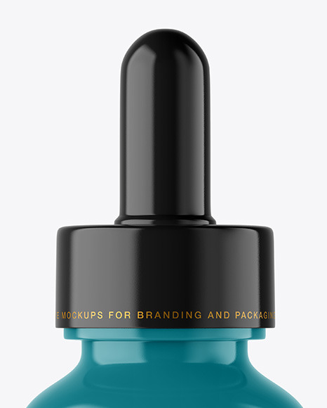Glossy Dropper Bottle Mockup PSD #2