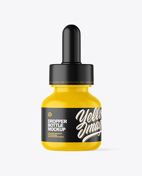 Matte Dropper Bottle Mockup