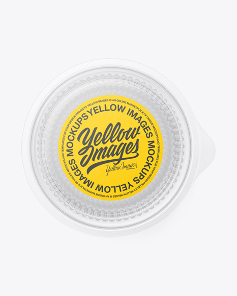 Transparent Plastic Container with Microgreen Mockup PSD #2