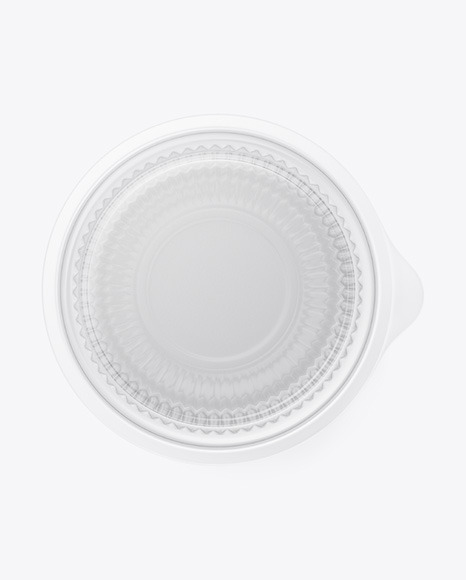 Transparent Plastic Container with Microgreen Mockup PSD #1