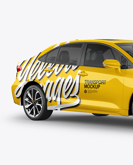 Sedan Mockup   Half Side View PSD #2