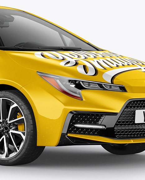 Sedan Mockup   Half Side View PSD #6