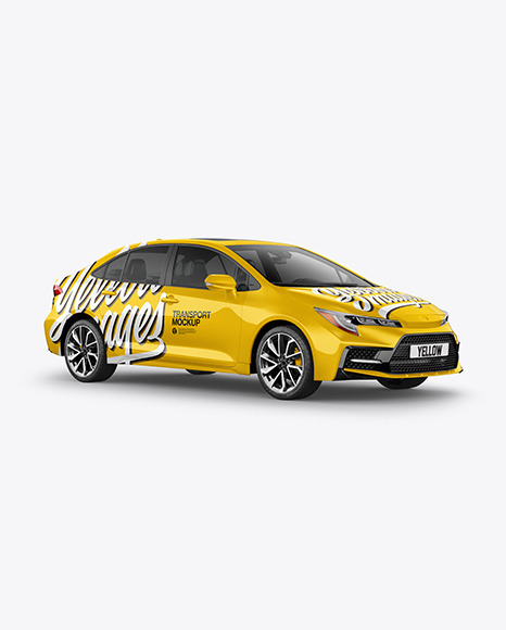 Sedan Mockup - Half Side View