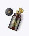 Amber Jar w/ Weed Buds Mockup