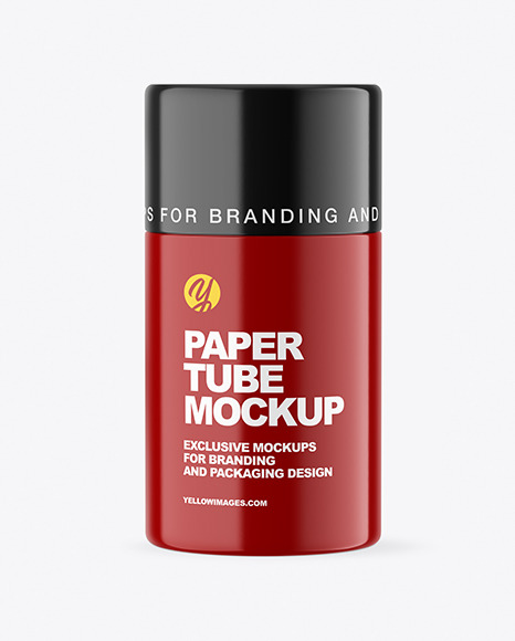 Glossy Paper Tube Mockup