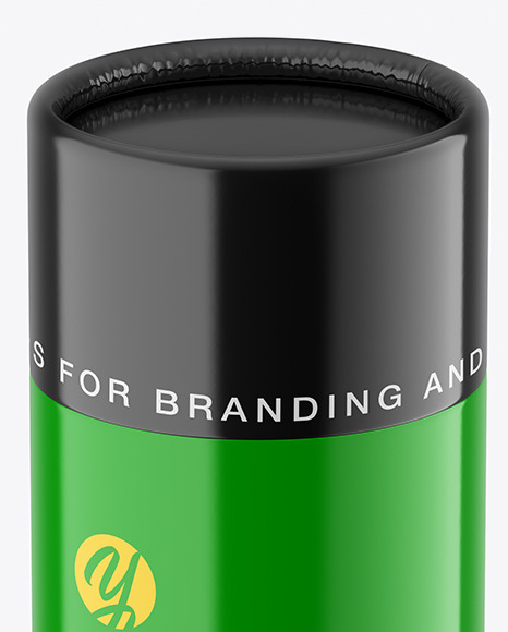 Glossy Paper Tube Mockup PSD #2