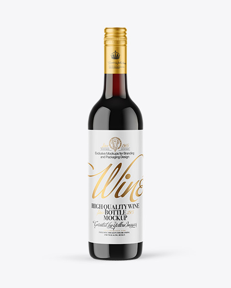 Antique Green Glass Red Wine Bottle with Screw Cap Mockup PSD #1