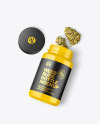 Glossy Jar w/ Weed Buds Mockup