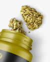 Matte Jar w/ Weed Buds Mockup
