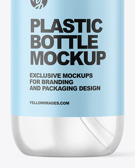 Clear Cosmetic Bottle with Pump Mockup PSD #1